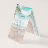 Island Breeze Tropical Wedding Program (Rückseite)