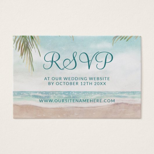 Island Breeze Wedding Website UAWG Insert Cards (Vorderseite)