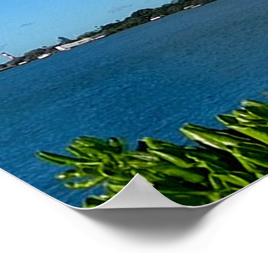Island Bridge, Pearl Harbour, Hawaii Poster (Ecke)