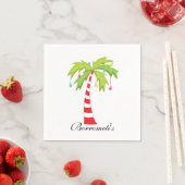 Island Christmas Palm Tree Cocktail Napkin Serviette (Beispiel)