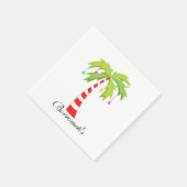 Island Christmas Palm Tree Cocktail Napkin Serviette (Ecke)