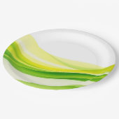 Island Citrus Green and Yellow Pappteller (Schrägansicht)