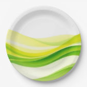 Island Citrus Green and Yellow Pappteller (Vorderseite)