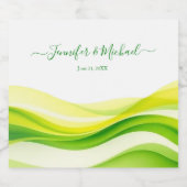 Island Citrus Green and Yellow Schaumweinetikett (Einzelnes Label)