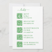 Island Citrus Green and Yellow Wedding-All In One Einladung (Rückseite)