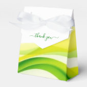 Island Citrus Green and Yellow Wedding Favor Boxes Geschenkschachtel (Vorderseite)