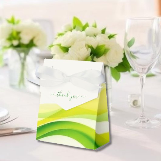 Island Citrus Green and Yellow Wedding Favor Boxes Geschenkschachtel
