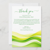 Island Citrus Green & Yellow Wedding Thank you Dankeskarte (Rückseite)