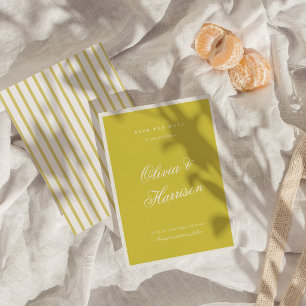 Island Citrus Old Money Hochzeit Save the Date Einladung
