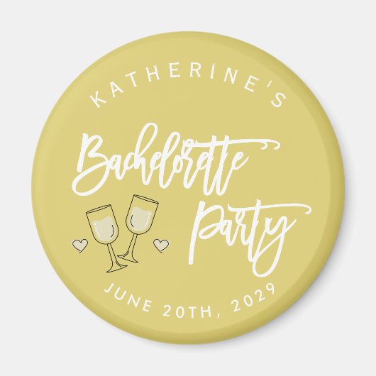 Island Citrus Yellow Bachelorette Party Magnets Magnet (Vorne)