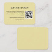 Island Citrus Yellow Wedding Details Card Begleitkarte (Vorne/Hinten)