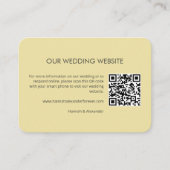 Island Citrus Yellow Wedding Details Card Begleitkarte (Vorderseite)
