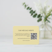 Island Citrus Yellow Wedding Details Card Begleitkarte (Stehend Vorderseite)