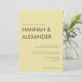 Island Citrus Yellow Wedding Invitation Einladung