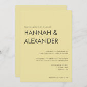 Island Citrus Yellow Wedding Invitation Einladung (Vorne/Hinten)