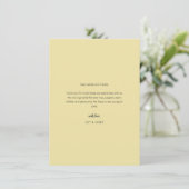 Island Citrus Yellow Wedding Photo Thank You Card Dankeskarte (Stehend Vorderseite)