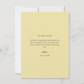 Island Citrus Yellow Wedding Photo Thank You Card Dankeskarte (Vorderseite)
