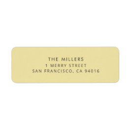 Island Citrus Yellow Wedding Return Address Labels