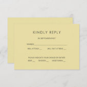 Island Citrus Yellow Wedding RSVP Card Einladung (Vorne/Hinten)