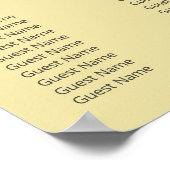 Island Citrus Yellow Wedding Seating Chart Poster (Ecke)