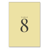 Island Citrus Yellow Wedding Table Numbers Tischnummer (Rückseite)