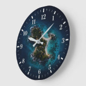 Island Clock 2026 Große Wanduhr (Winkel)