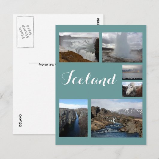 Island Collage 2 Postkarte (Vorne/Hinten)