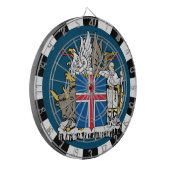Island Dartboard, isländische Flag Darts Game Boar Dartscheibe (Vorderseite Links)