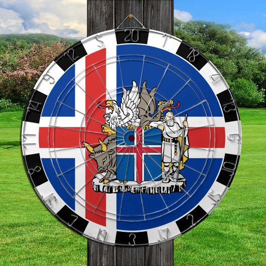Island Dartboard, Spielbrett, isländische Flagge Dartscheibe