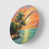 Island Dreams - The Caribbean Friends Collection Runde Wanduhr (Winkel)