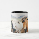Island drei Farbpferde Tasse (Zentrum)
