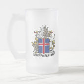 Island-Emblem Mattglas Bierglas (Links)