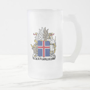 Island-Emblem Mattglas Bierglas