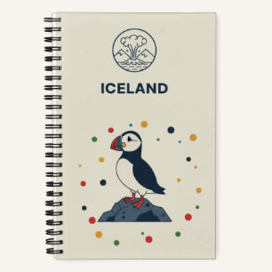 Island-Erbe & Atlantik-Puffin-Fotoarchiv Notizblock