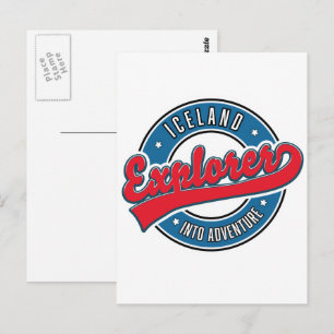 Island-Erforscher ins Abenteuer Postkarte