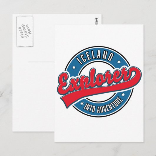 Island-Erforscher ins Abenteuer Postkarte (Vorne/Hinten)