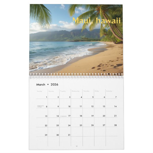 Island escapes 2026 kalender (Mär 2026)