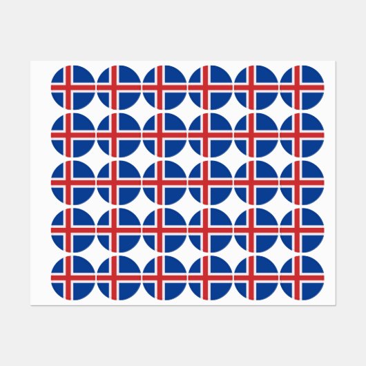 Island Etiketten (Blatt)