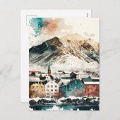 Island Feiertagspostkarte (Vorne/Hinten)