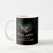 Island - Feuerlöscher und Nordlichter Aurora Kaffeetasse (Links)