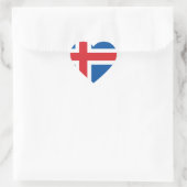 ISLAND FLAG Herz-Aufkleber (Tasche)
