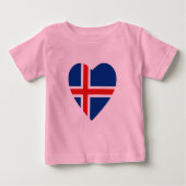 Island Flag Herz T - Shirt (Vorderseite)