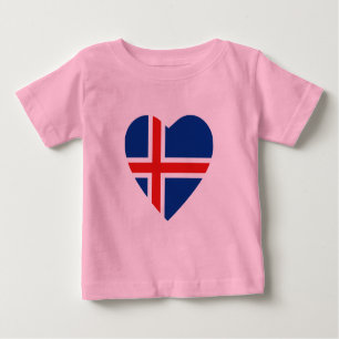 Island Flag Herz T - Shirt