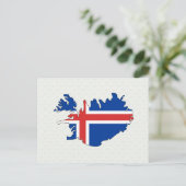 Island-Flag-Karte Postkarte (Stehend Vorderseite)