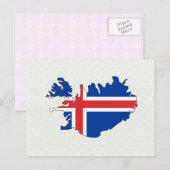 Island-Flag-Karte Postkarte (Vorne/Hinten)