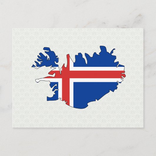 Island-Flag-Karte Postkarte (Vorderseite)