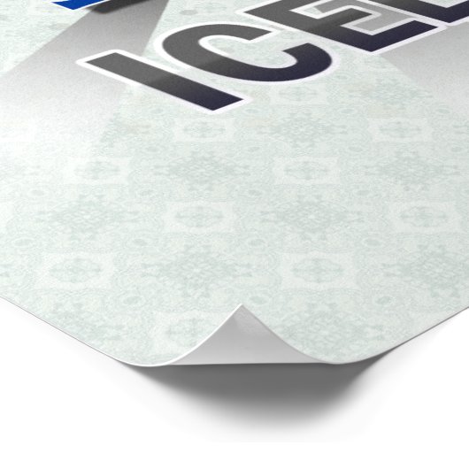 Island Flag Map 2.0 Poster (Ecke)