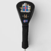 Island & Flag Mit Monogramm Golf Clubs Headcover (Vorderseite)