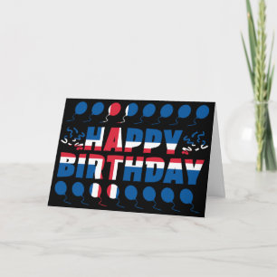 Island Flag Patriotic Birthday Karte