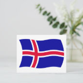Island Flag Postkarte (Stehend Vorderseite)